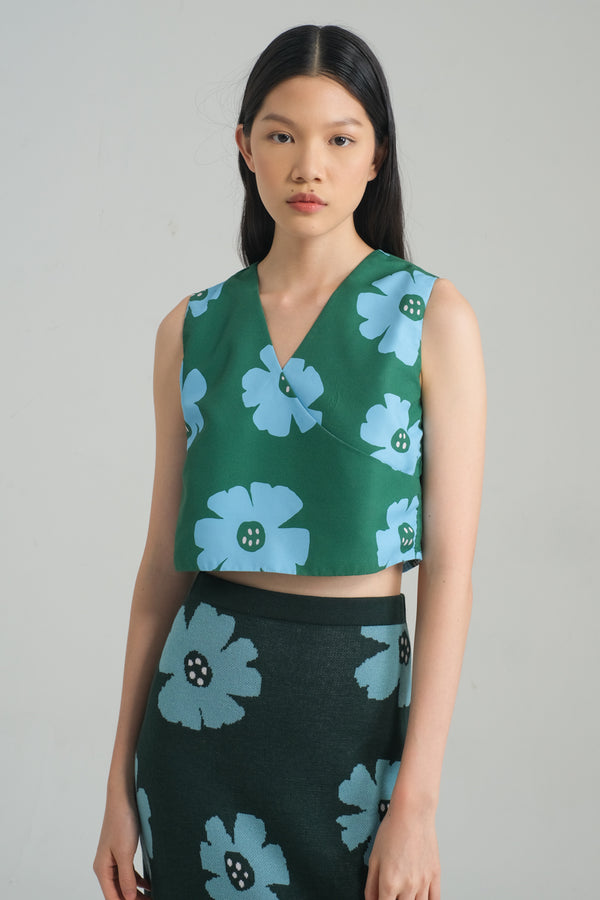 Ivy Top in Pine Green