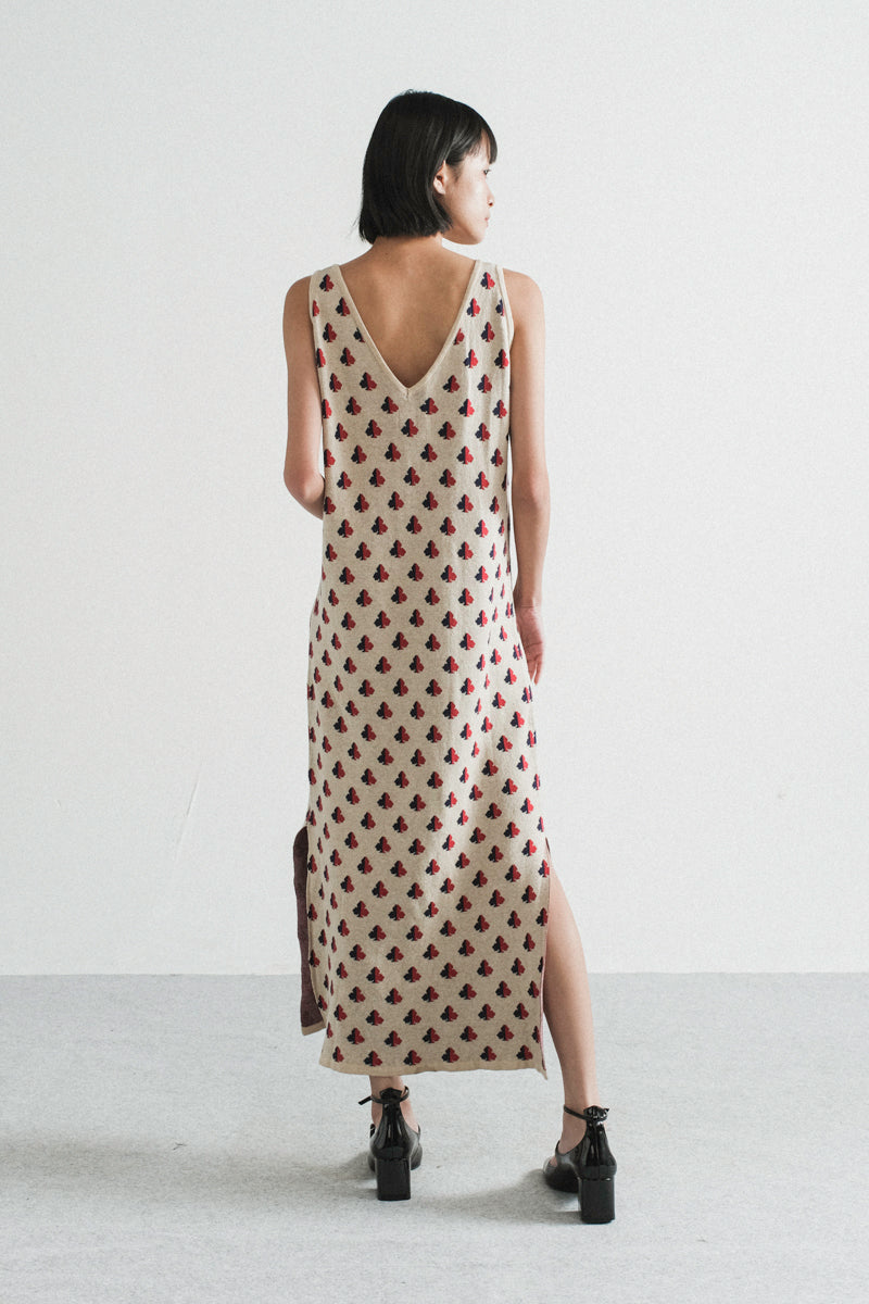 Amalie Knit Dress in Cream Clubs