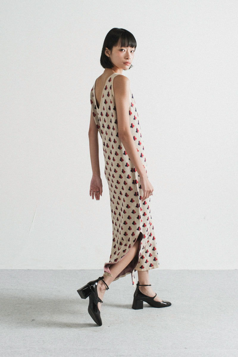 Amalie Knit Dress in Cream Clubs
