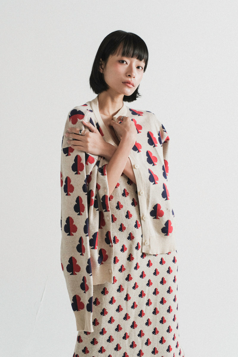 Amalie Knit Dress in Cream Clubs