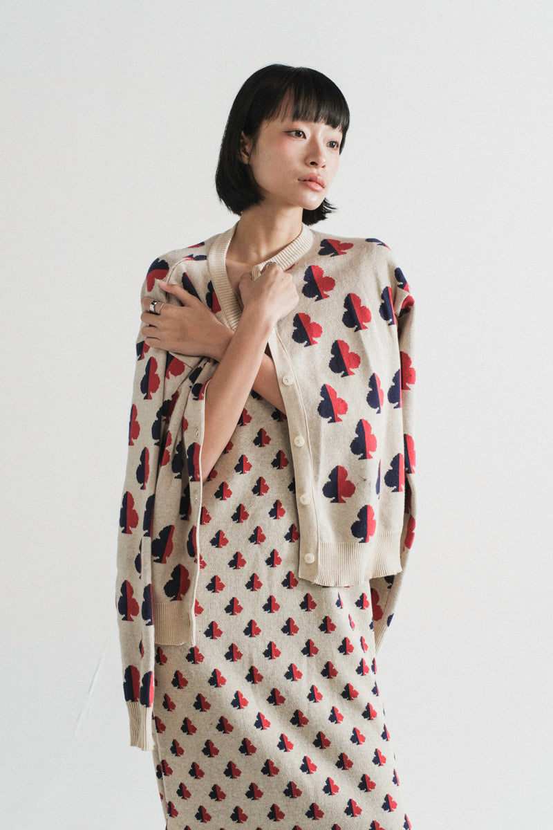 Amalie Knit Dress in Cream Clubs