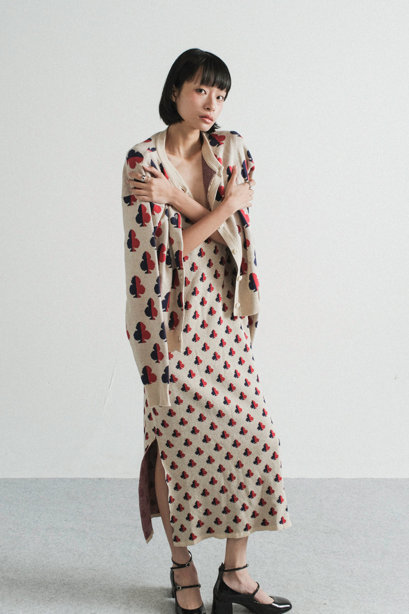Amalie Knit Dress in Cream Clubs