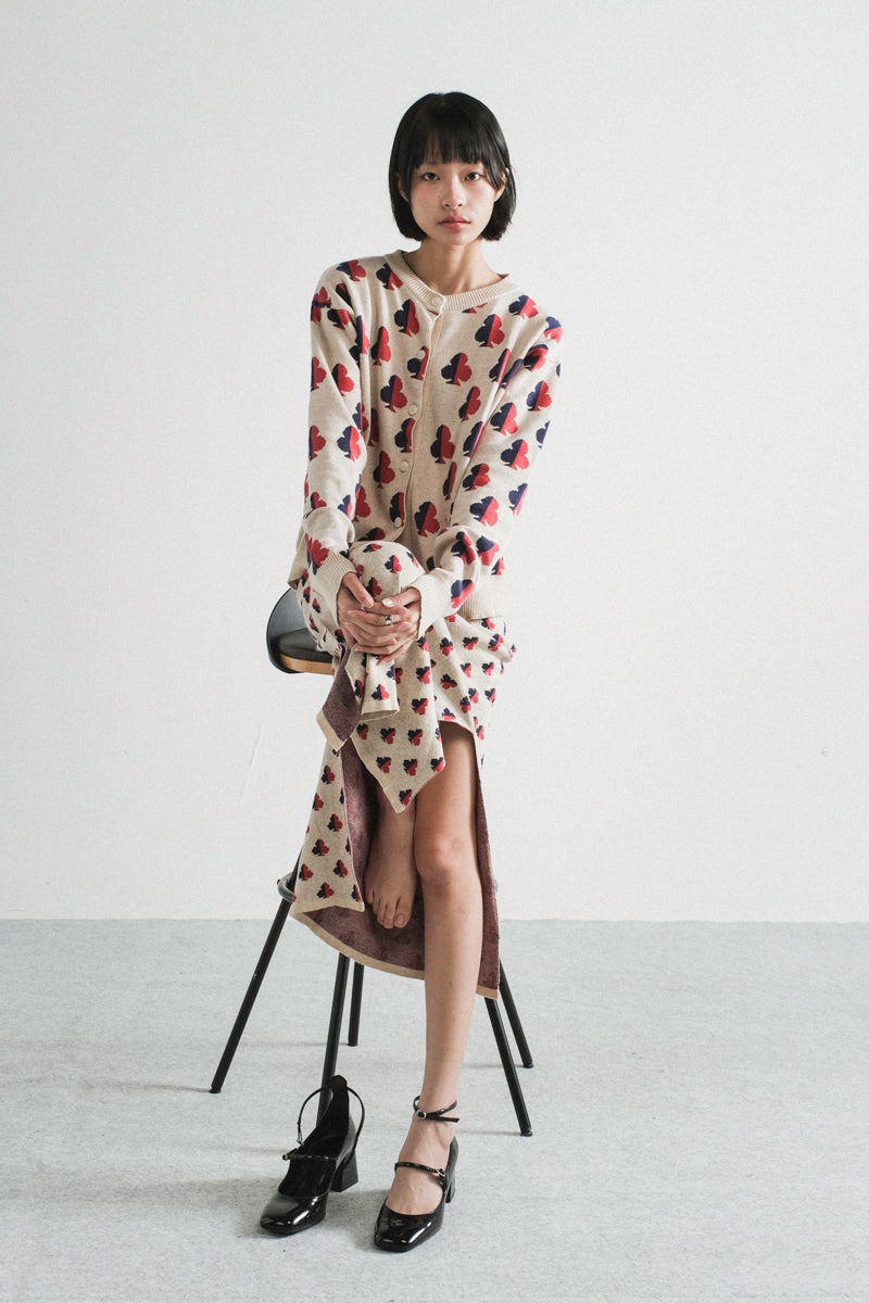 Amalie Knit Dress in Cream Clubs