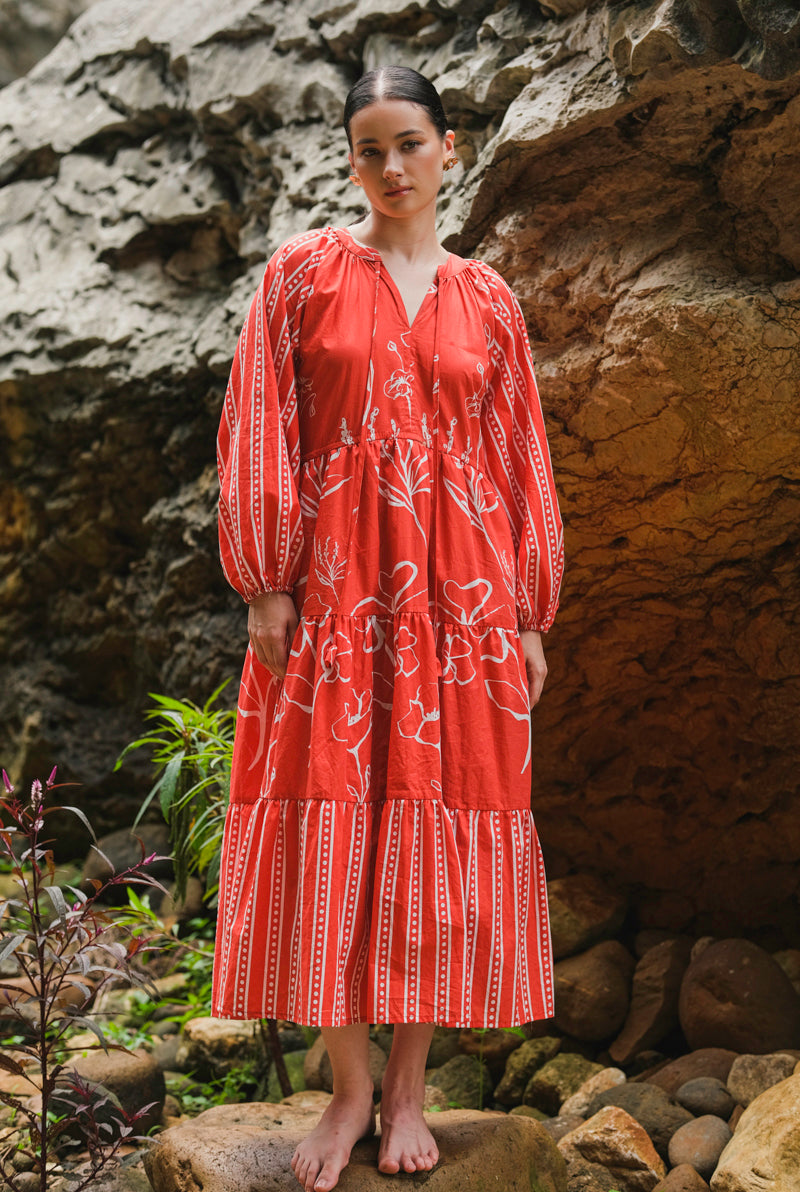 Reverie Dress in Red