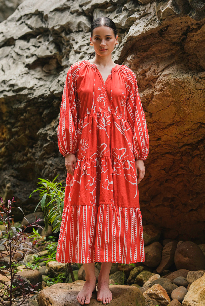 Reverie Dress in Red