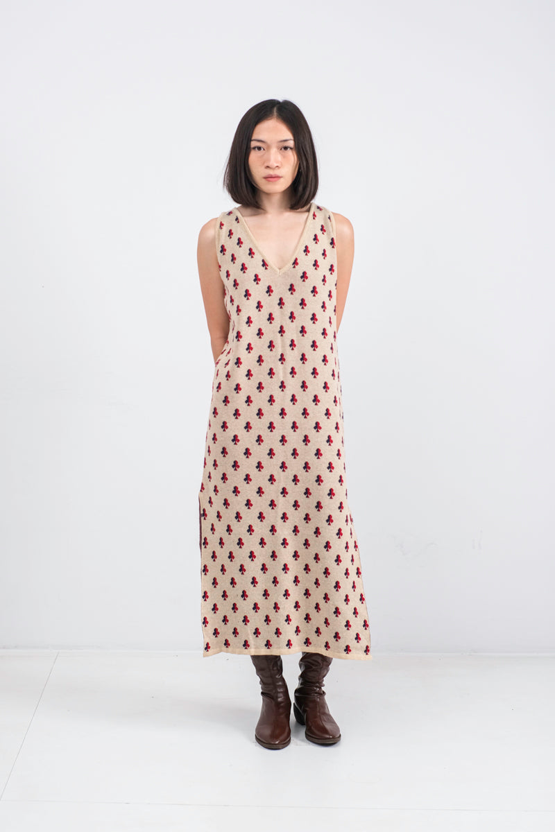 Amalie Knit Dress in Cream Clubs