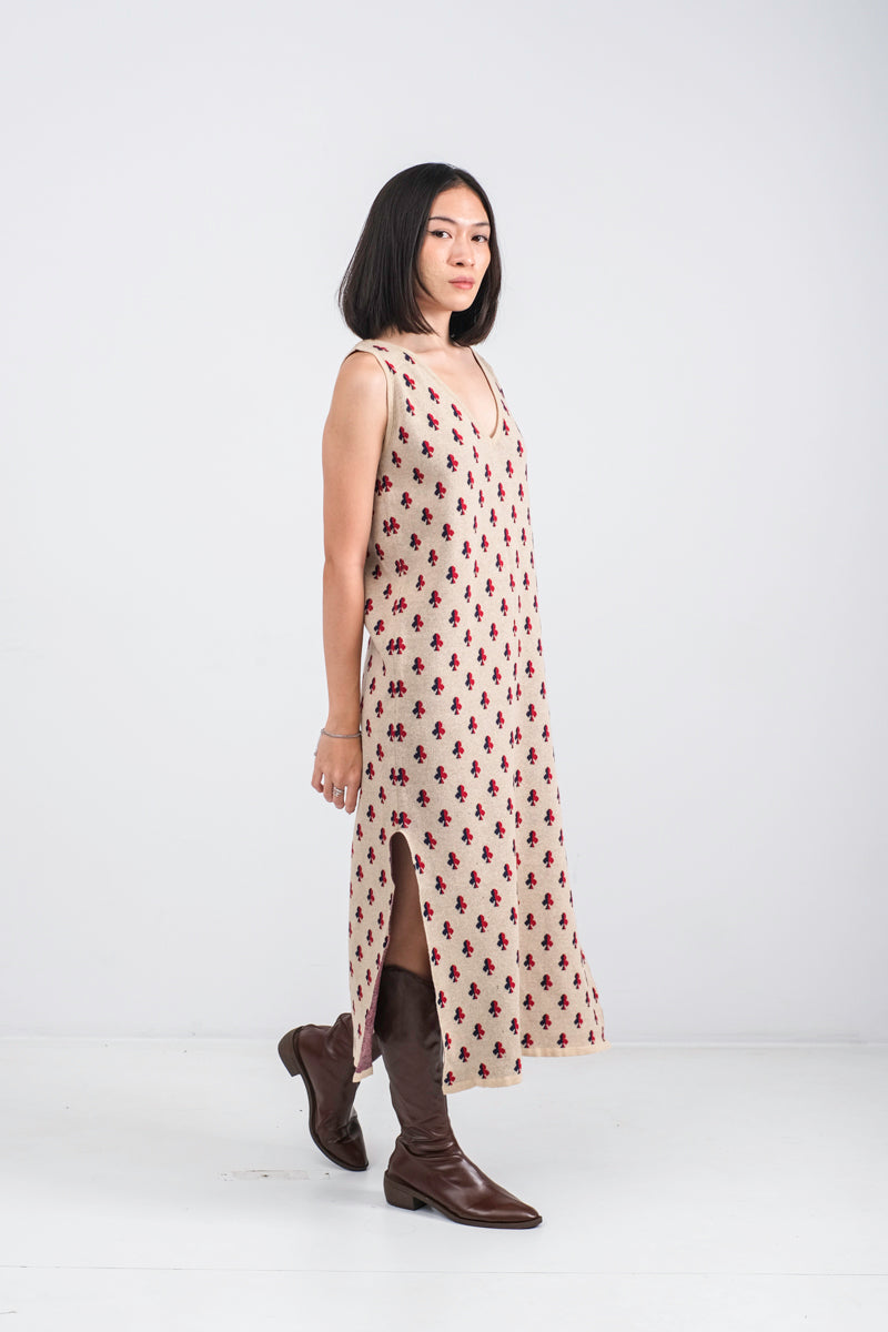 Amalie Knit Dress in Cream Clubs