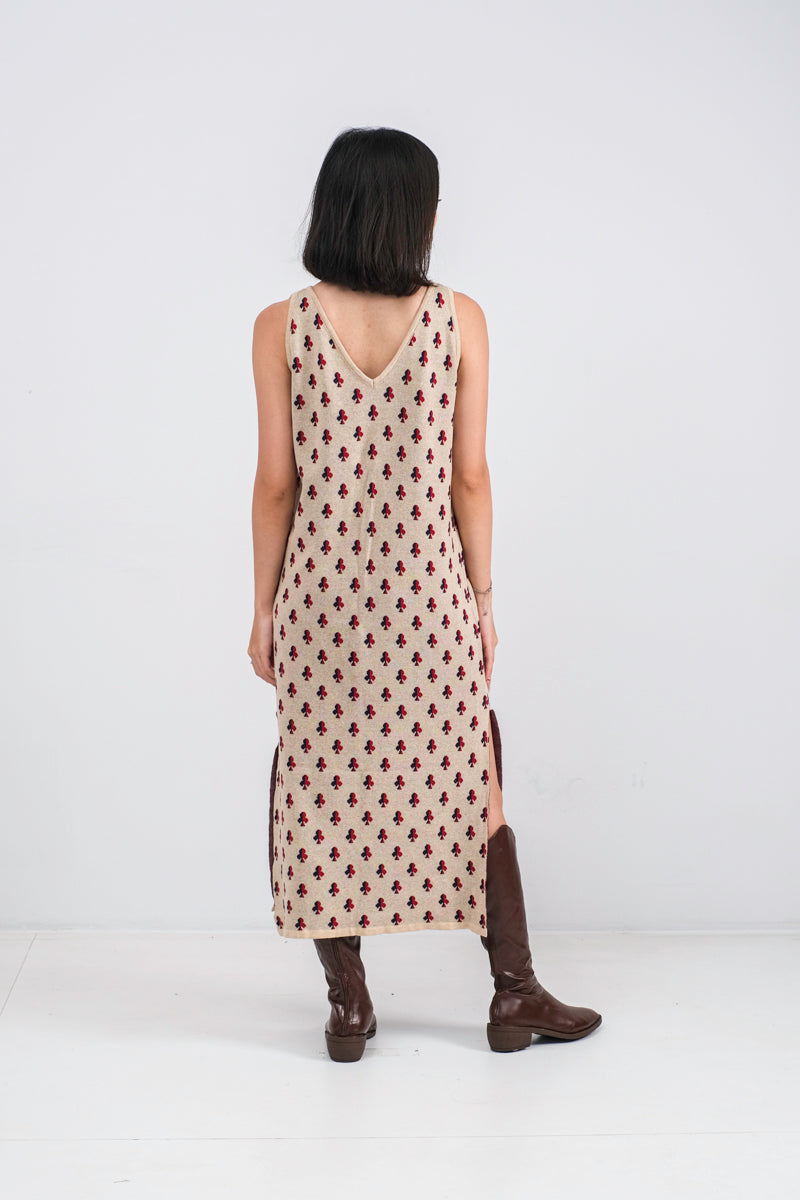 Amalie Knit Dress in Cream Clubs