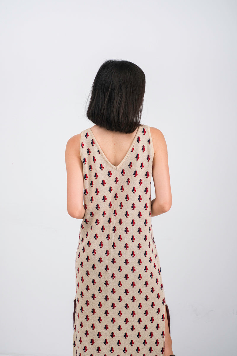 Amalie Knit Dress in Cream Clubs