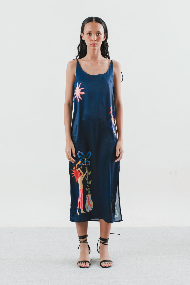 Jas Slip Dress in Moonlight