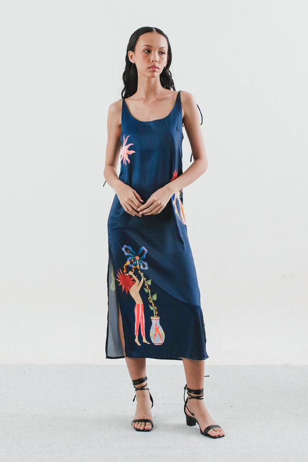 Jas Slip Dress in Moonlight