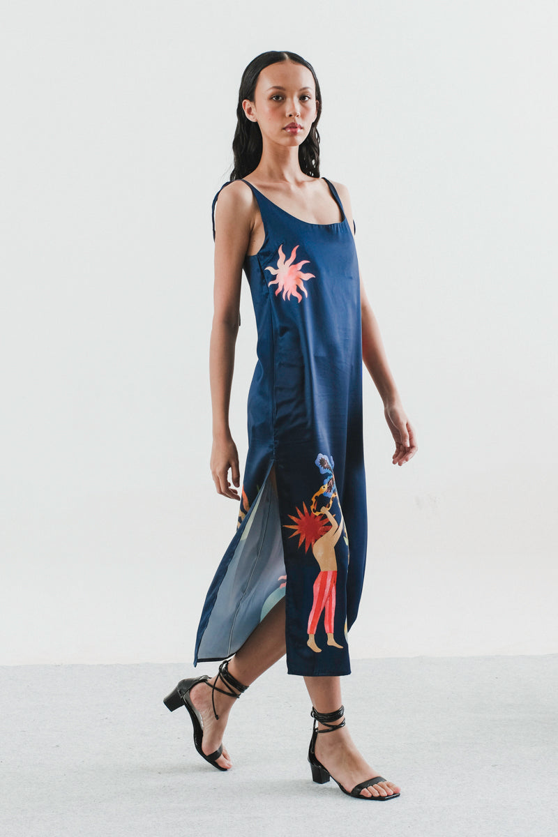 Jas Slip Dress in Moonlight