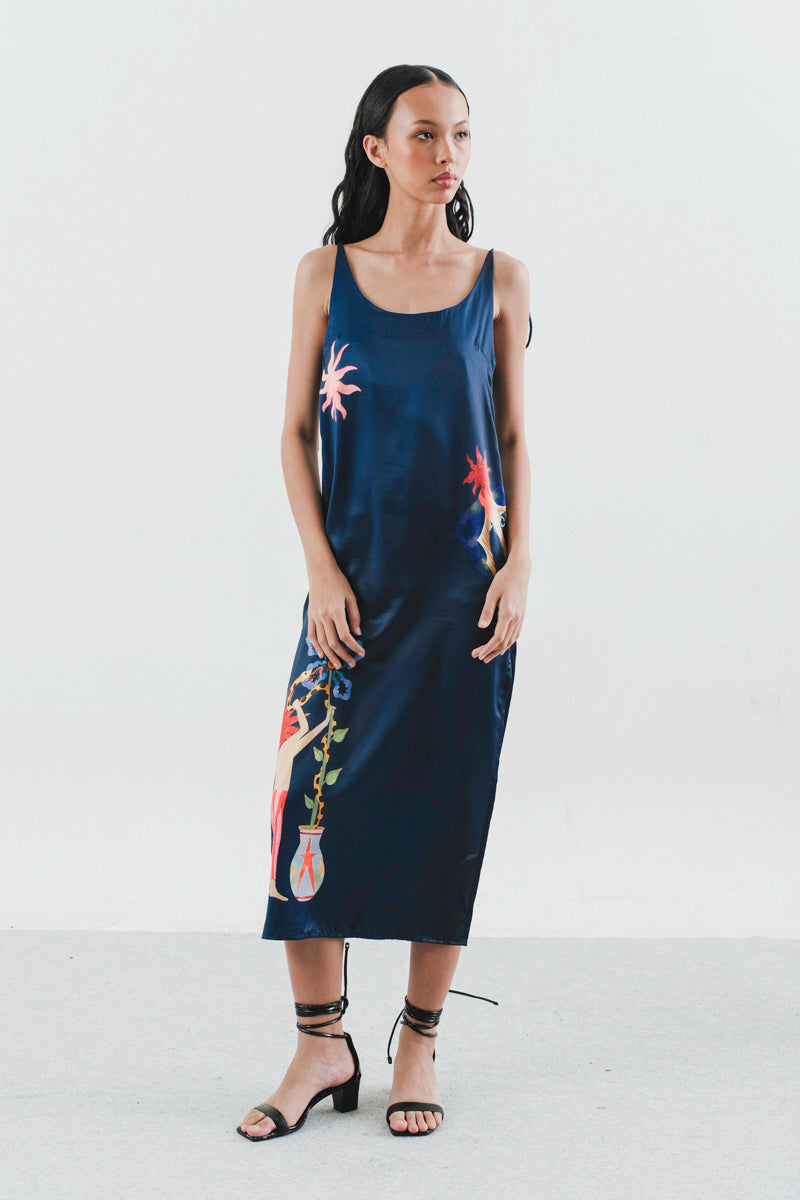Jas Slip Dress in Moonlight