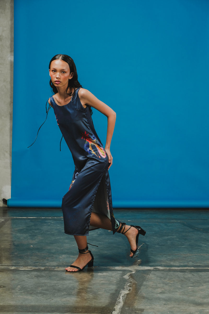 Jas Slip Dress in Moonlight