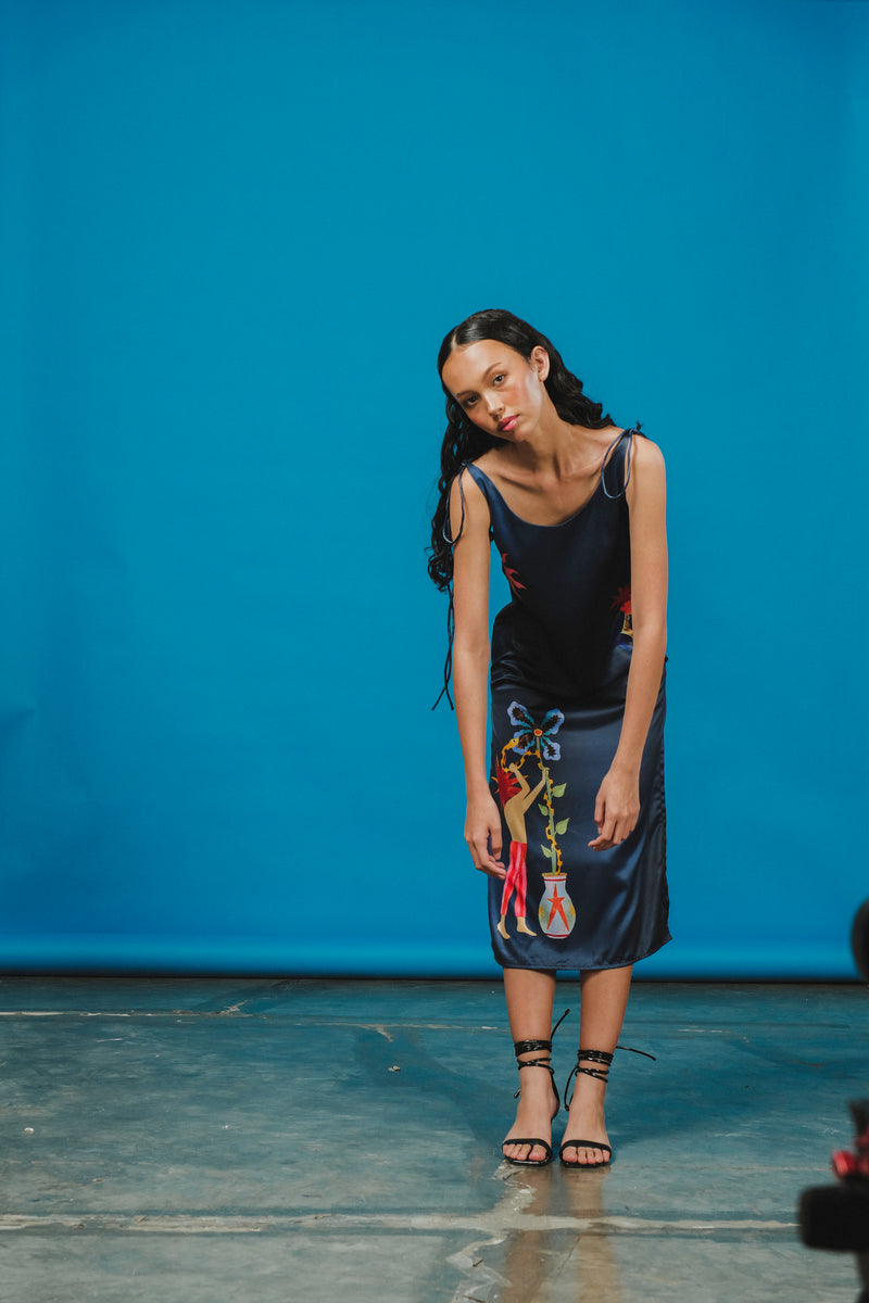 Jas Slip Dress in Moonlight