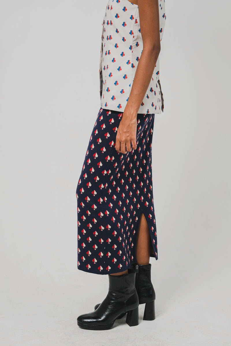 Norin Skirts in Navy Spades