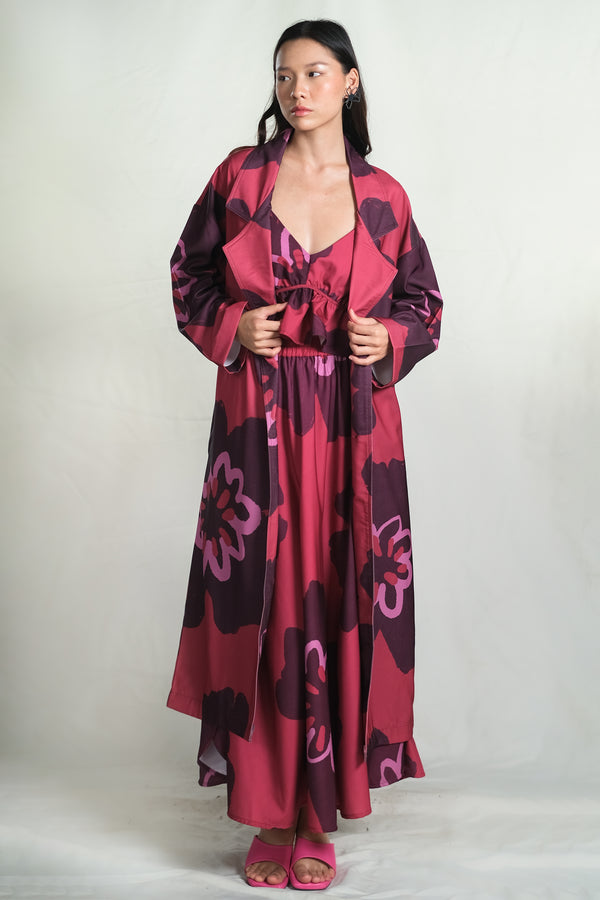Muscat Duster Coat in Pinot