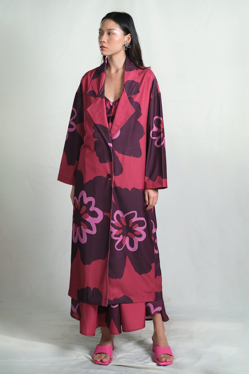 Muscat Duster Coat in Pinot