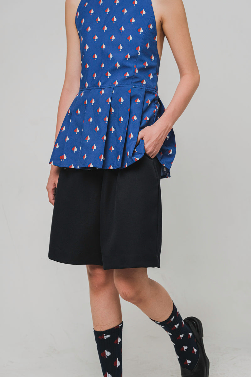 Bridgett Halterneck Top in Navy Spades