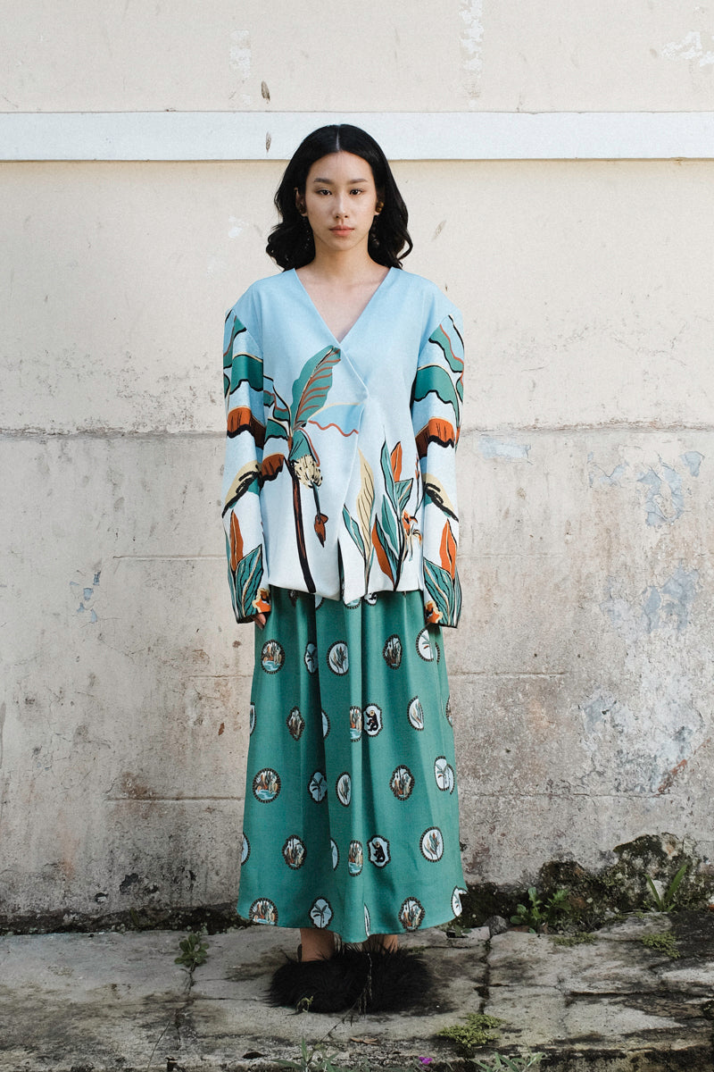 Kina Blazer in Oasea Print