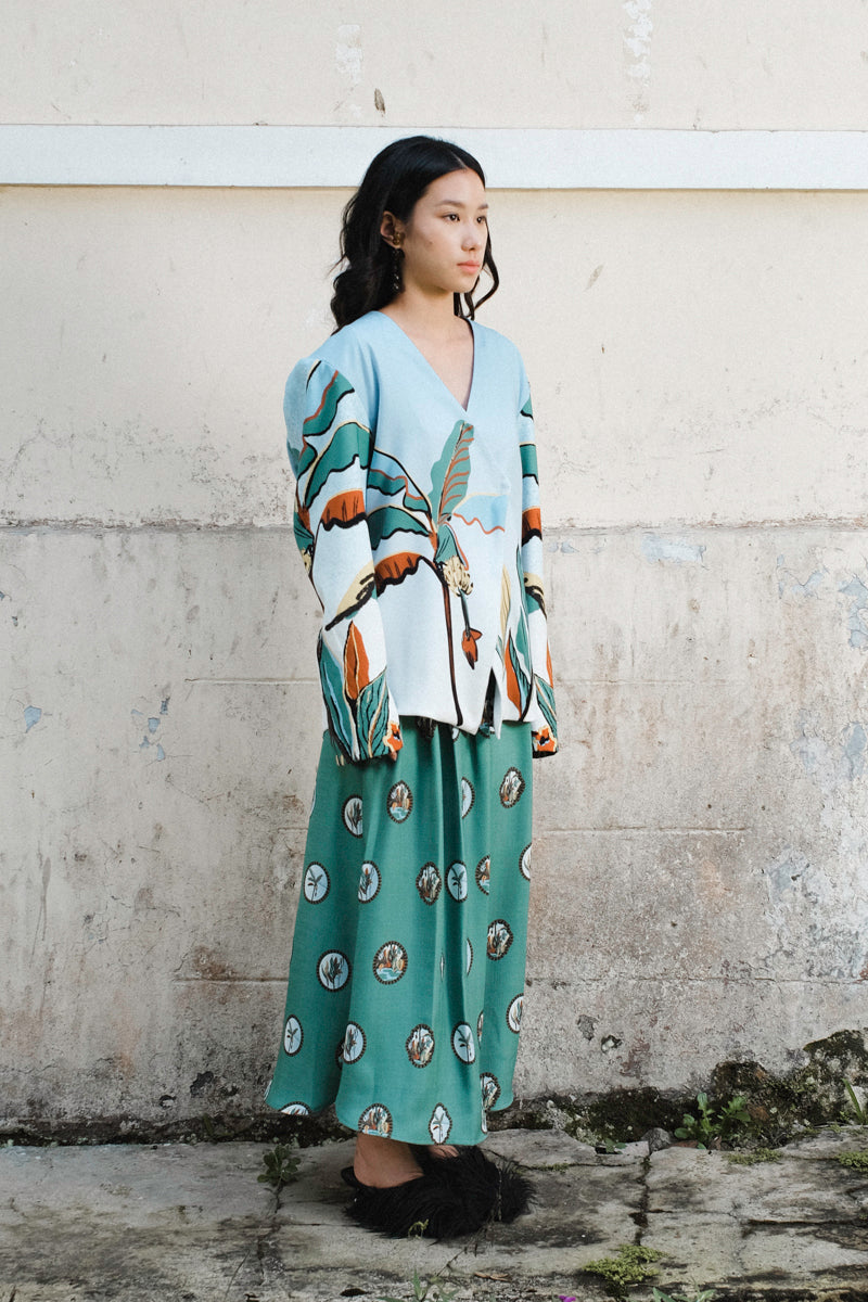 Kina Blazer in Oasea Print
