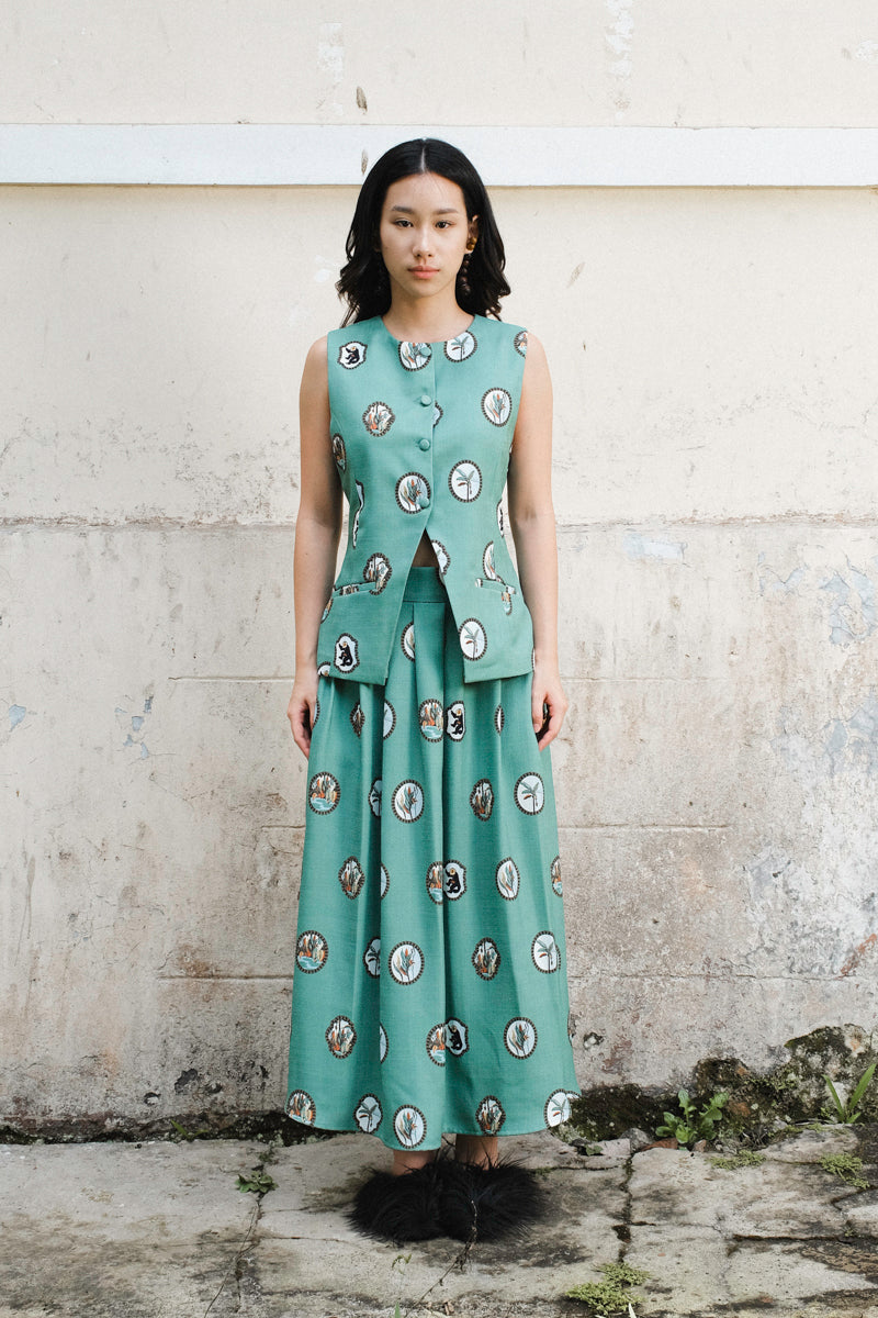 Giana Skirt in Swamp Green