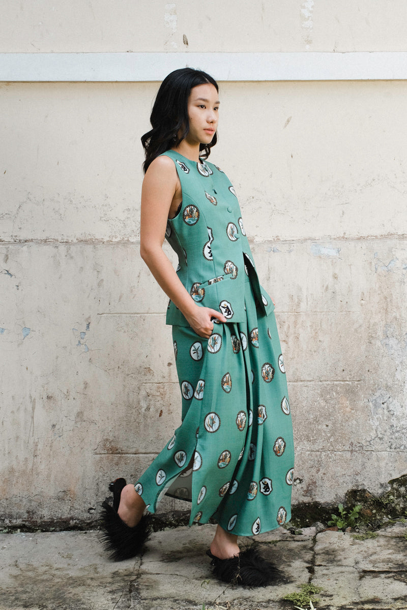 Giana Skirt in Swamp Green
