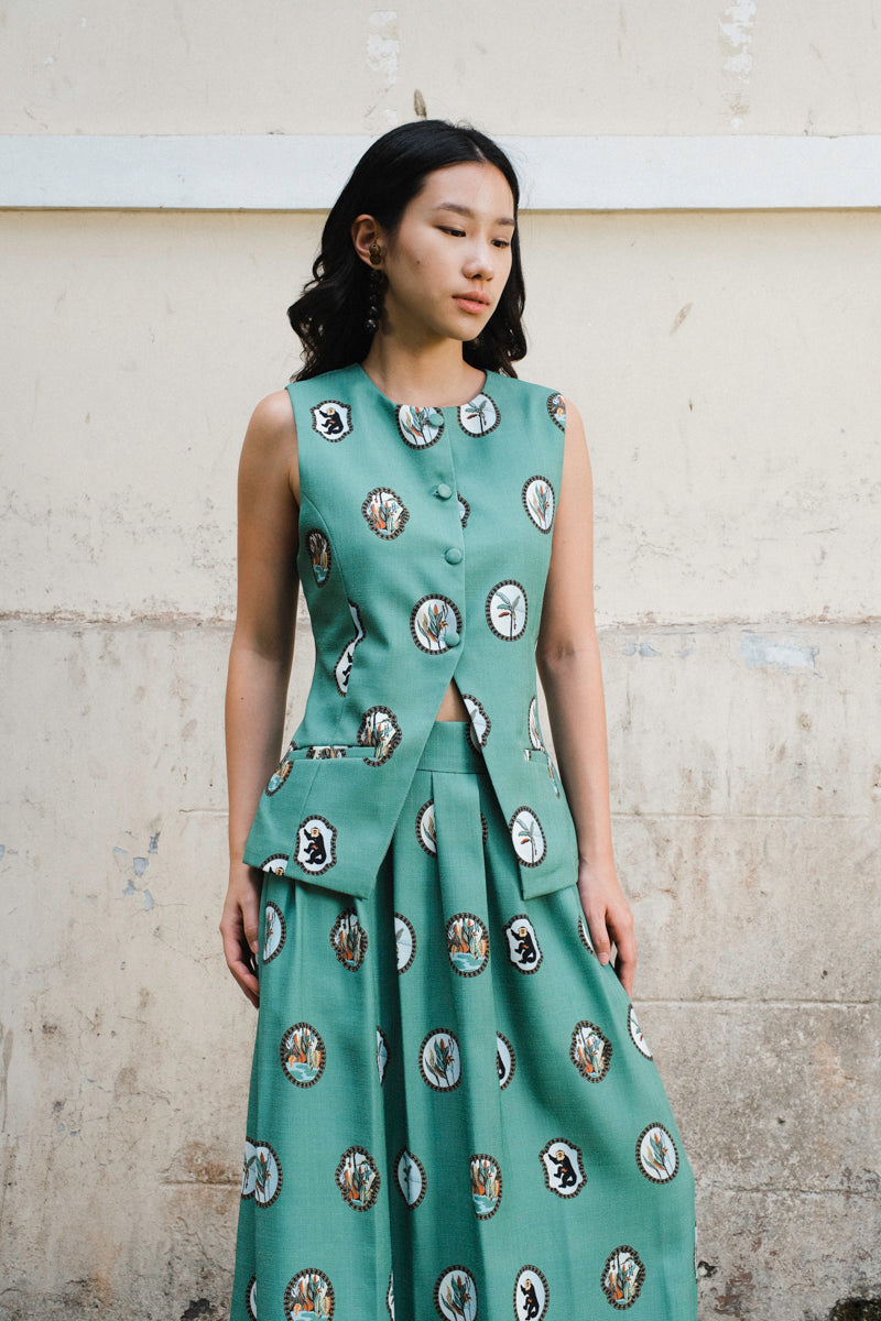 Giana Skirt in Swamp Green