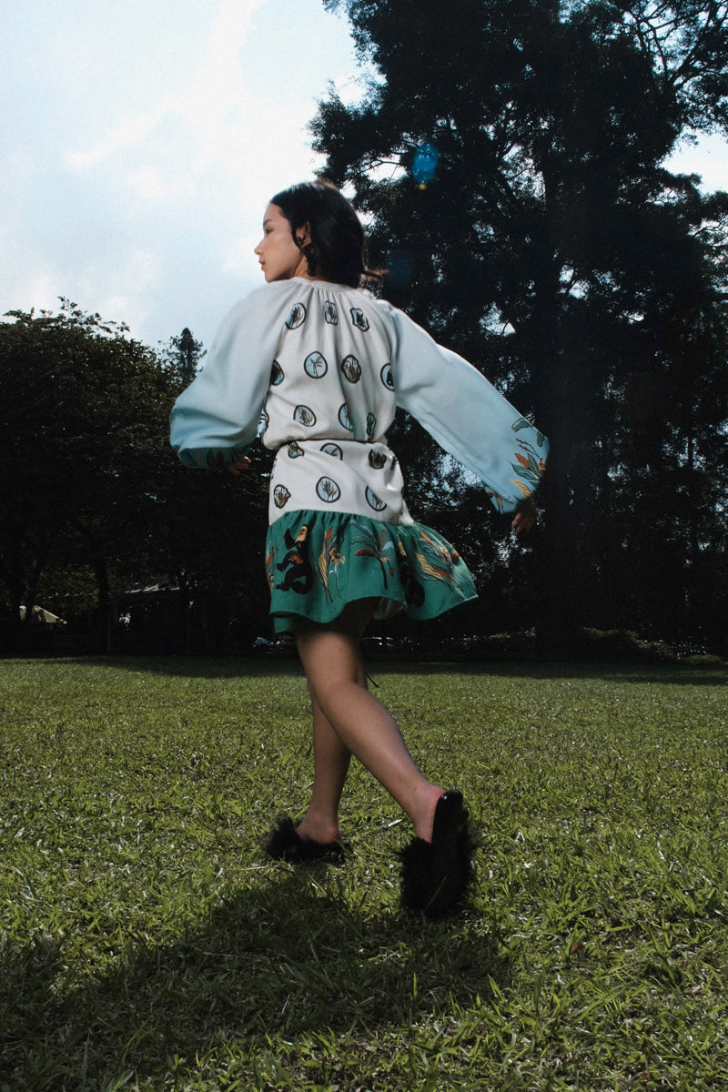 Ari Bohemian Dress in Oasea Print