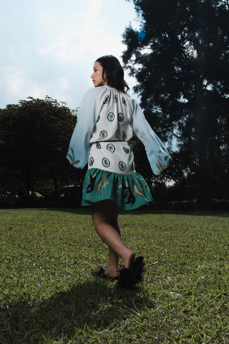 Ari Bohemian Dress in Oasea Print