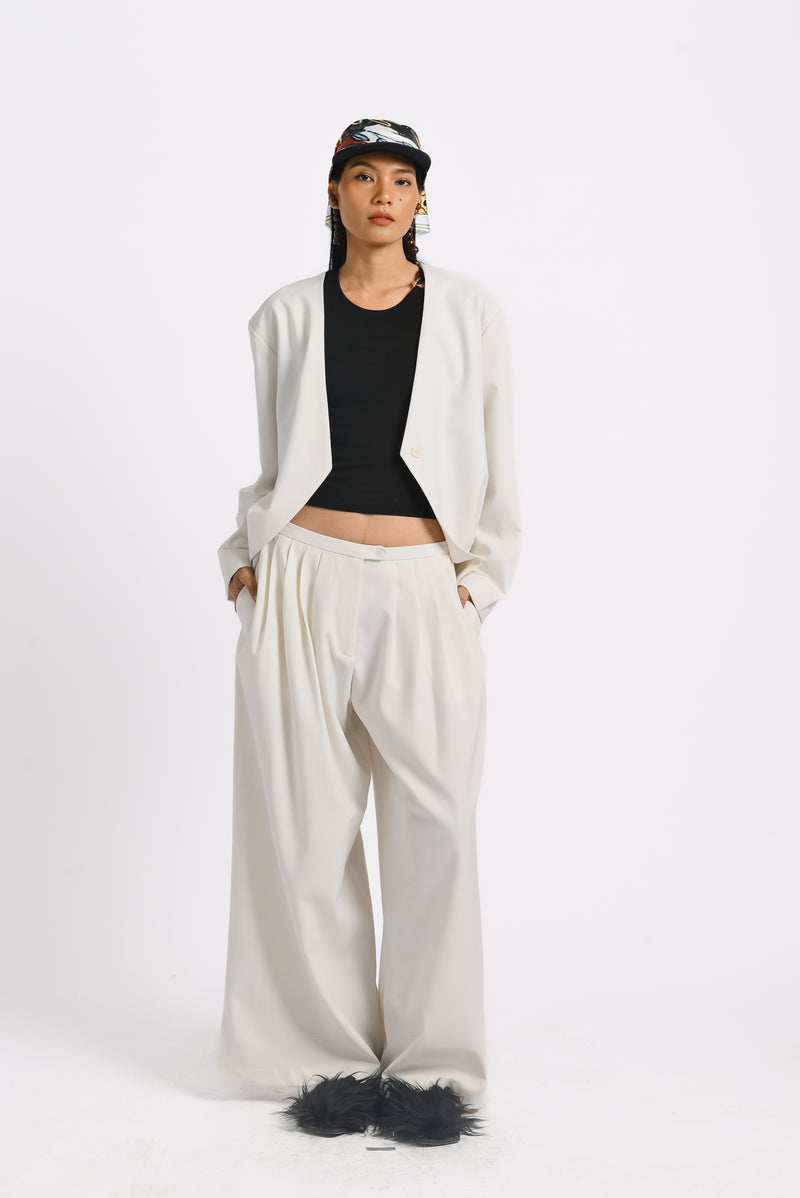 Kina Blazer in Bone White