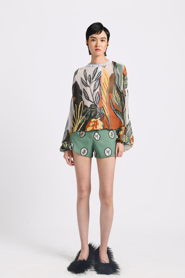 Amara Bohemian Shirt in Oasea Print