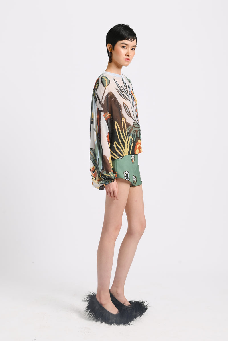 Amara Bohemian Shirt in Oasea Print