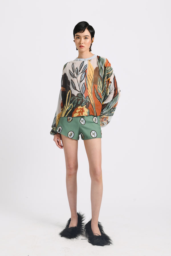 Amara Bohemian Shirt in Oasea Print