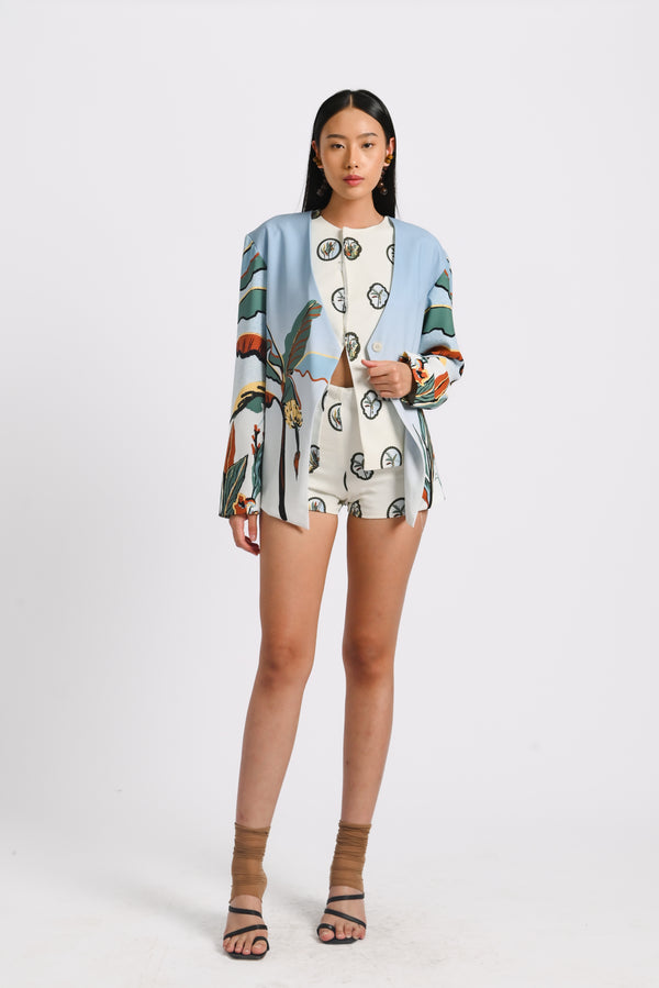 Kina Blazer in Oasea Print