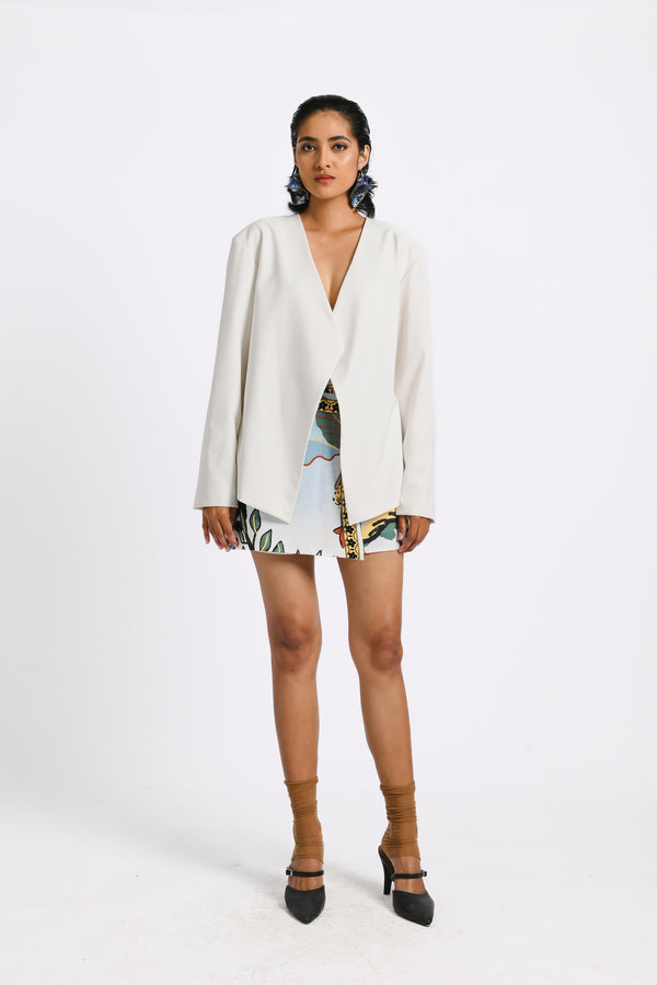 Kina Blazer in Bone White