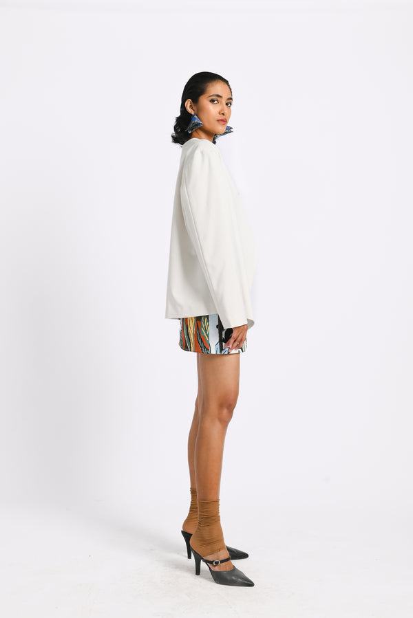 Kina Blazer in Bone White