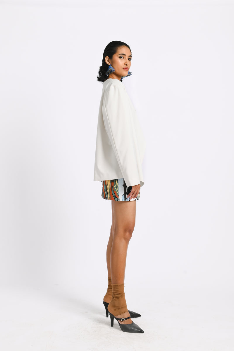 Kina Blazer in Bone White