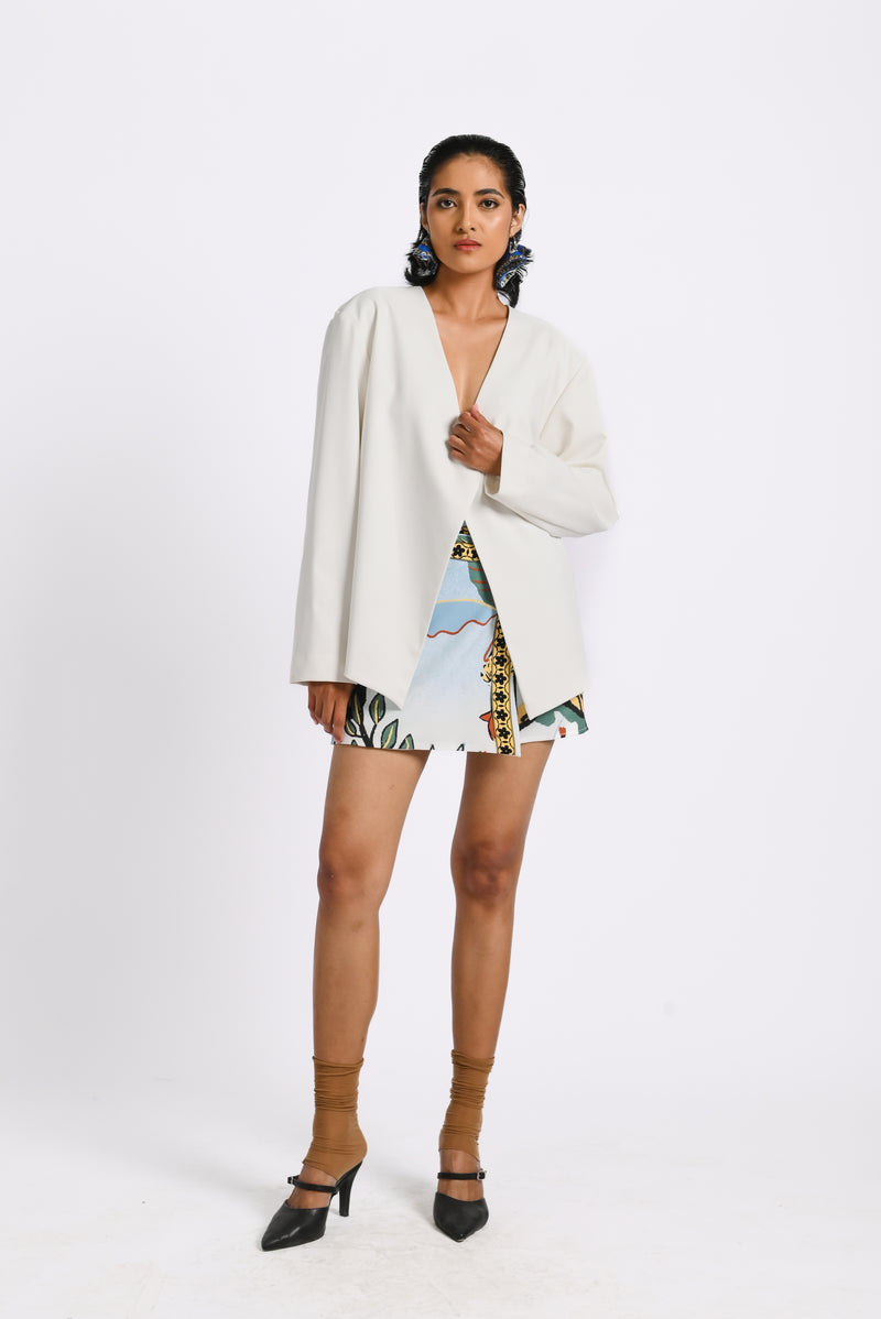 Kina Blazer in Bone White