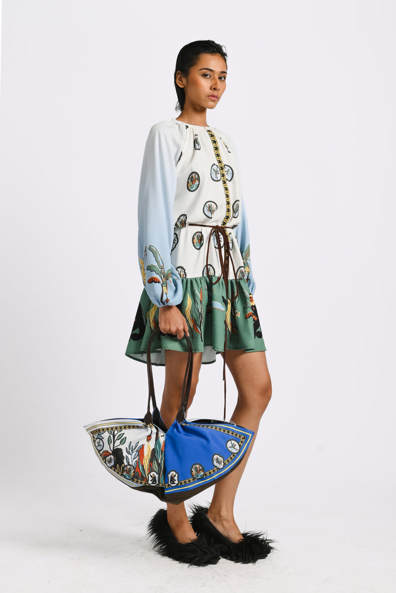 Ari Bohemian Dress in Oasea Print