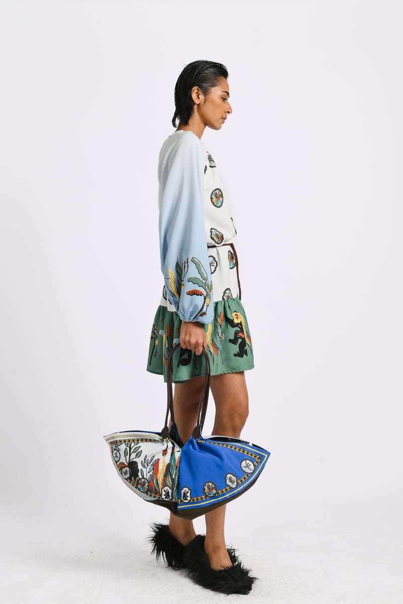 Ari Bohemian Dress in Oasea Print