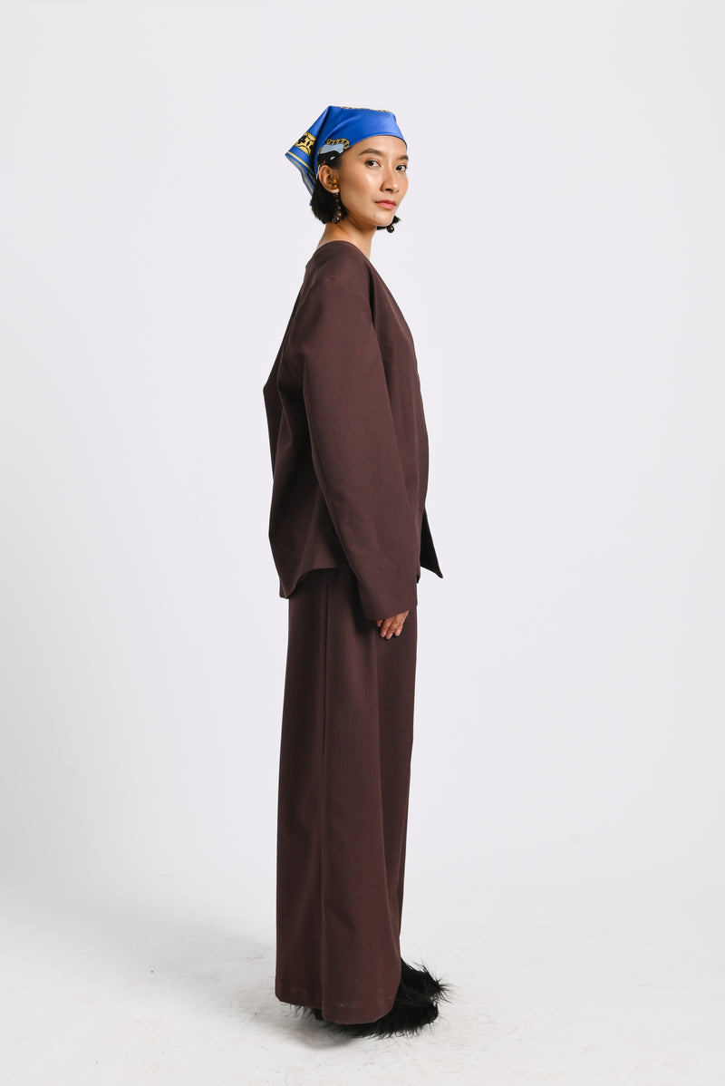 Kina Blazer in Pecan Brown
