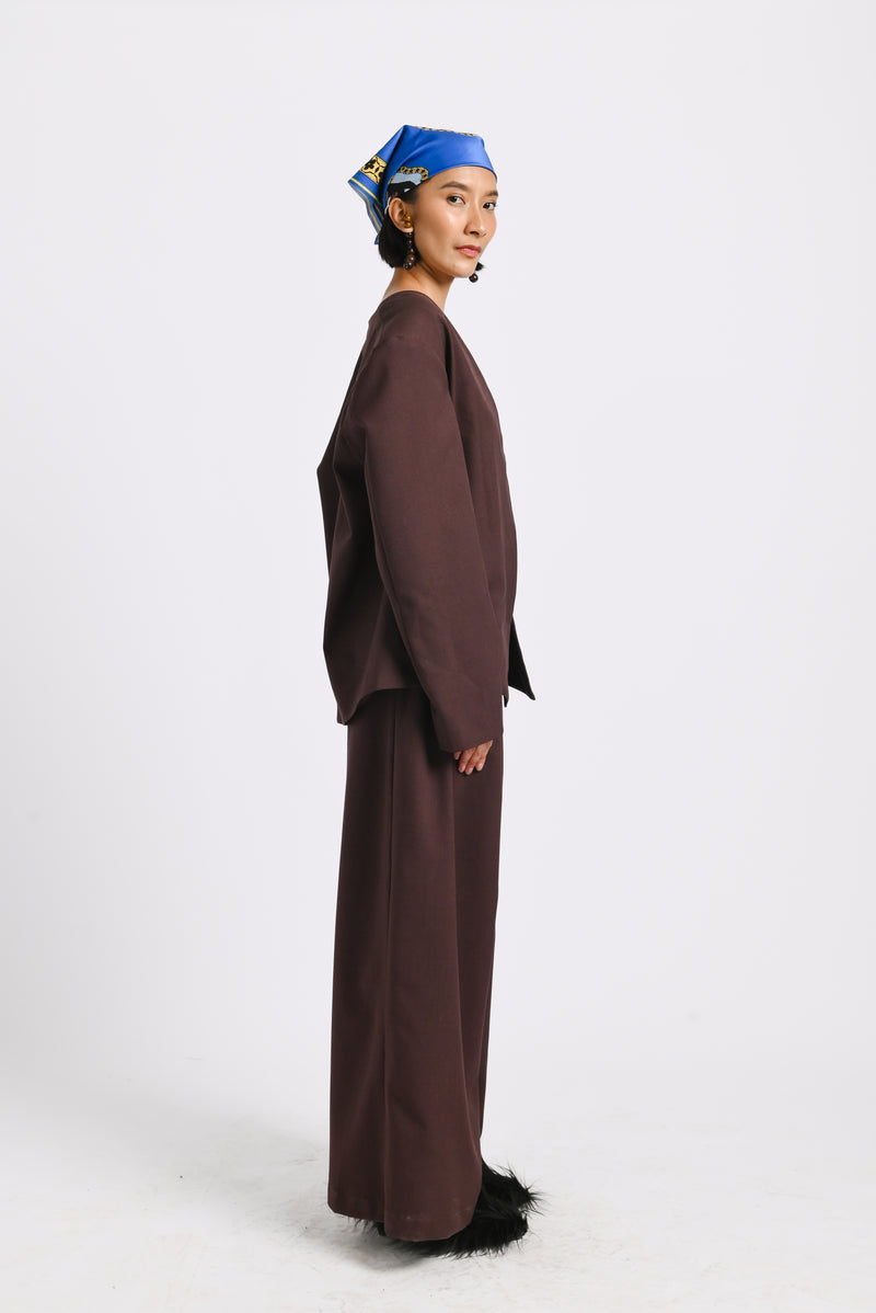Kina Blazer in Pecan Brown