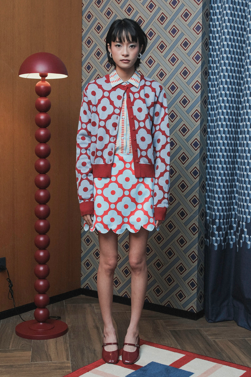 Mia Cardigan in Cherry Sky