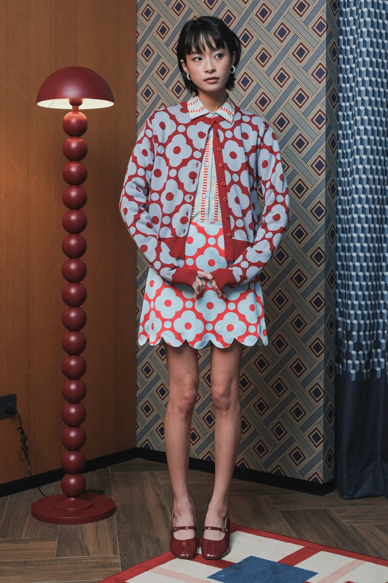 Mia Cardigan in Cherry Sky