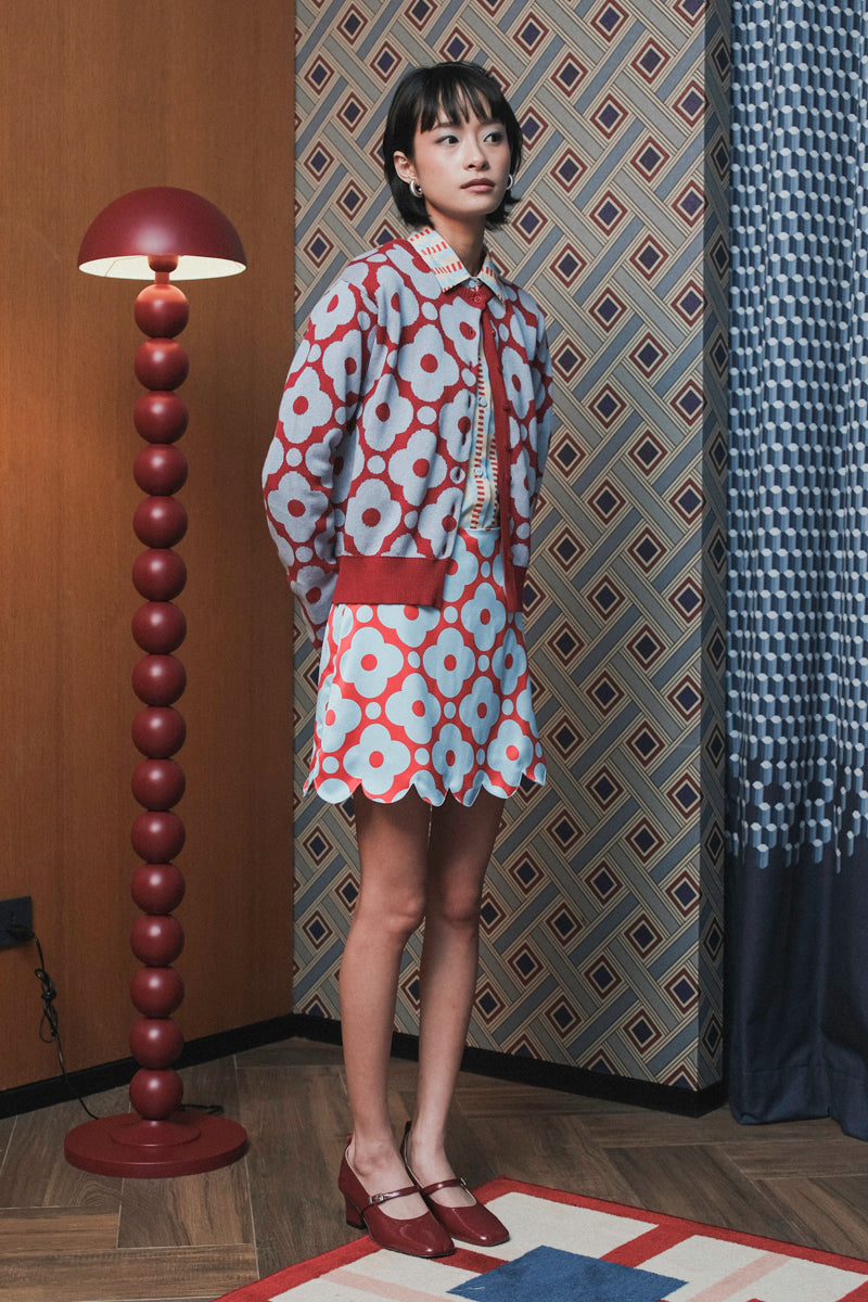 Mia Cardigan in Cherry Sky