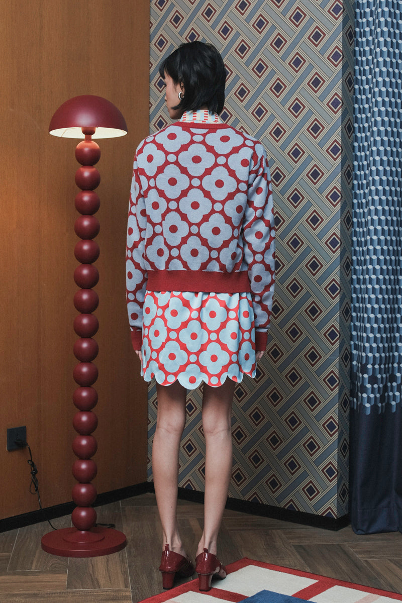 Mia Cardigan in Cherry Sky