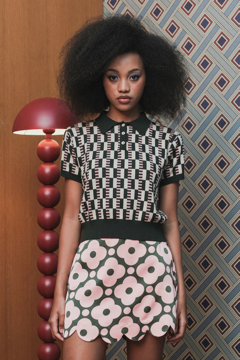 Hayley Polo in Pink Pine