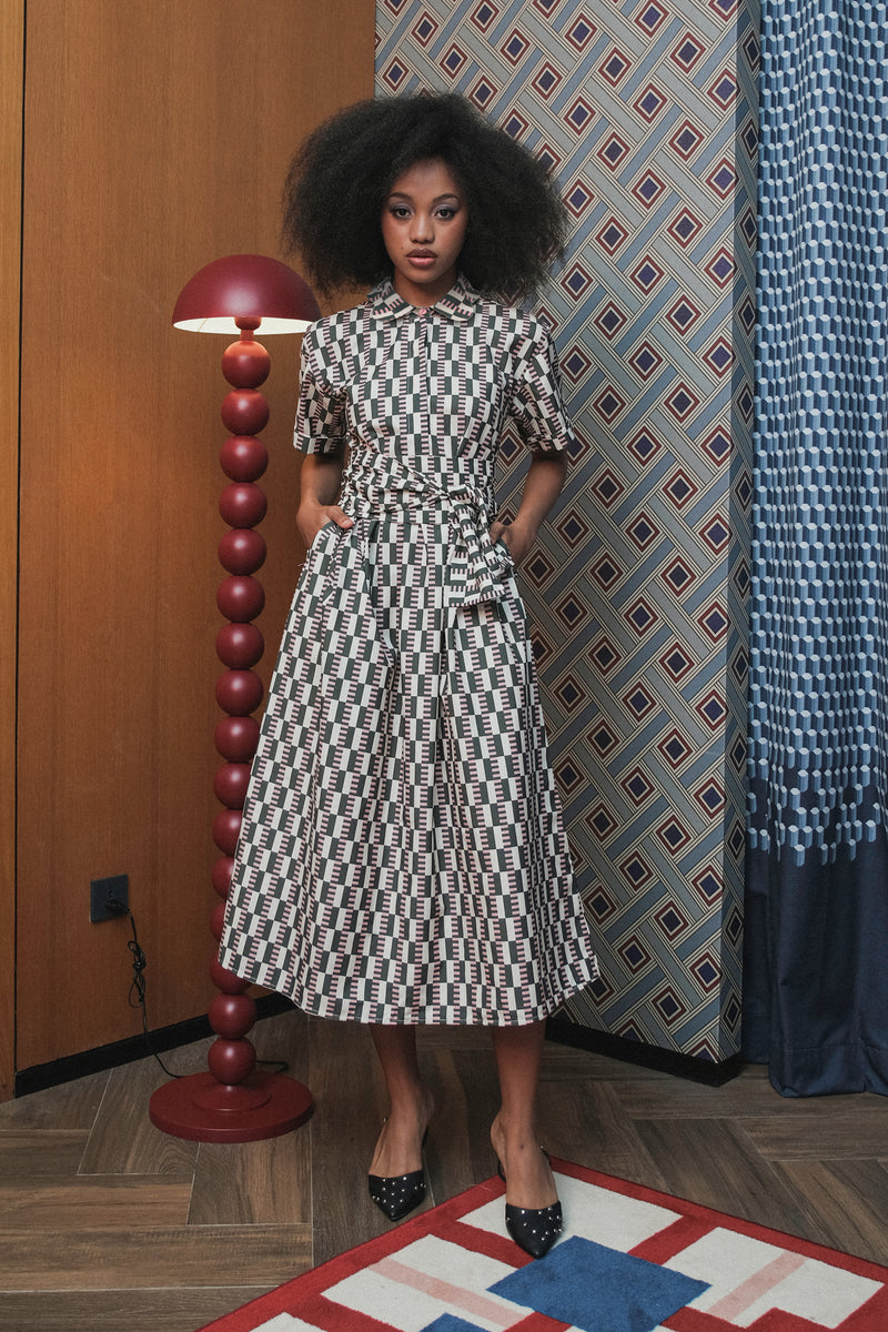 Bella Dress in Pink Pine