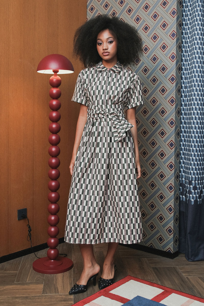 Bella Dress in Pink Pine